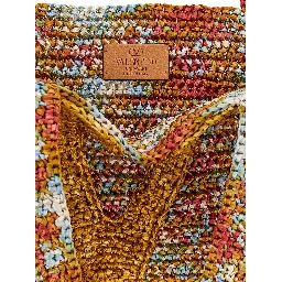 Multicolor Viscose Tote Bag