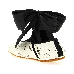 Bicolor Lamb Leather Ballet Flats