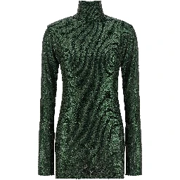 Bicolor Polyester Short Dress