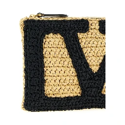 Black Viscose Clutch Bag
