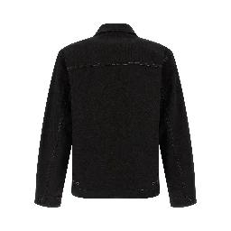 Black Cotton Denim Jacket