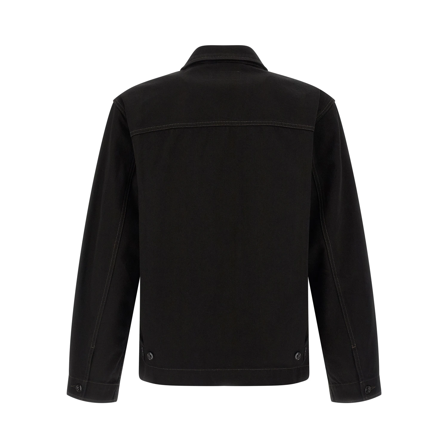 Black Cotton Denim Jacket