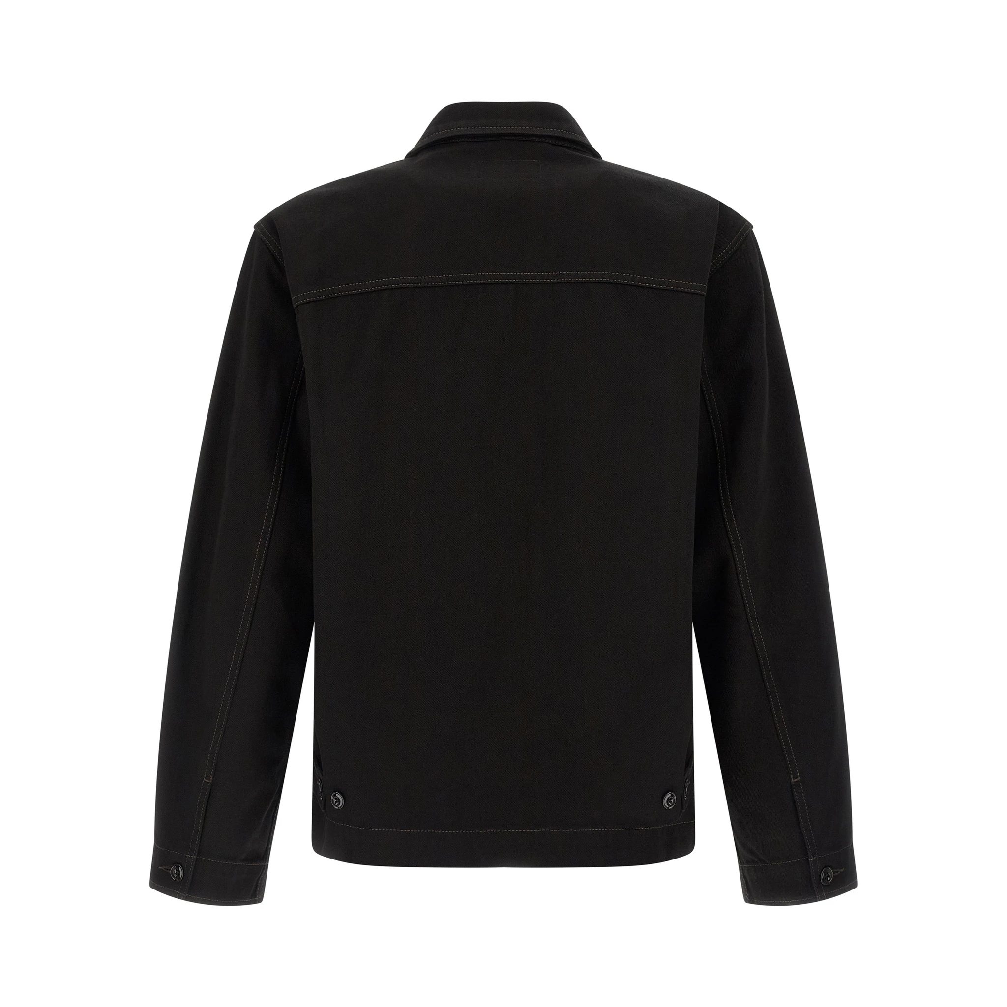 Black Cotton Denim Jacket