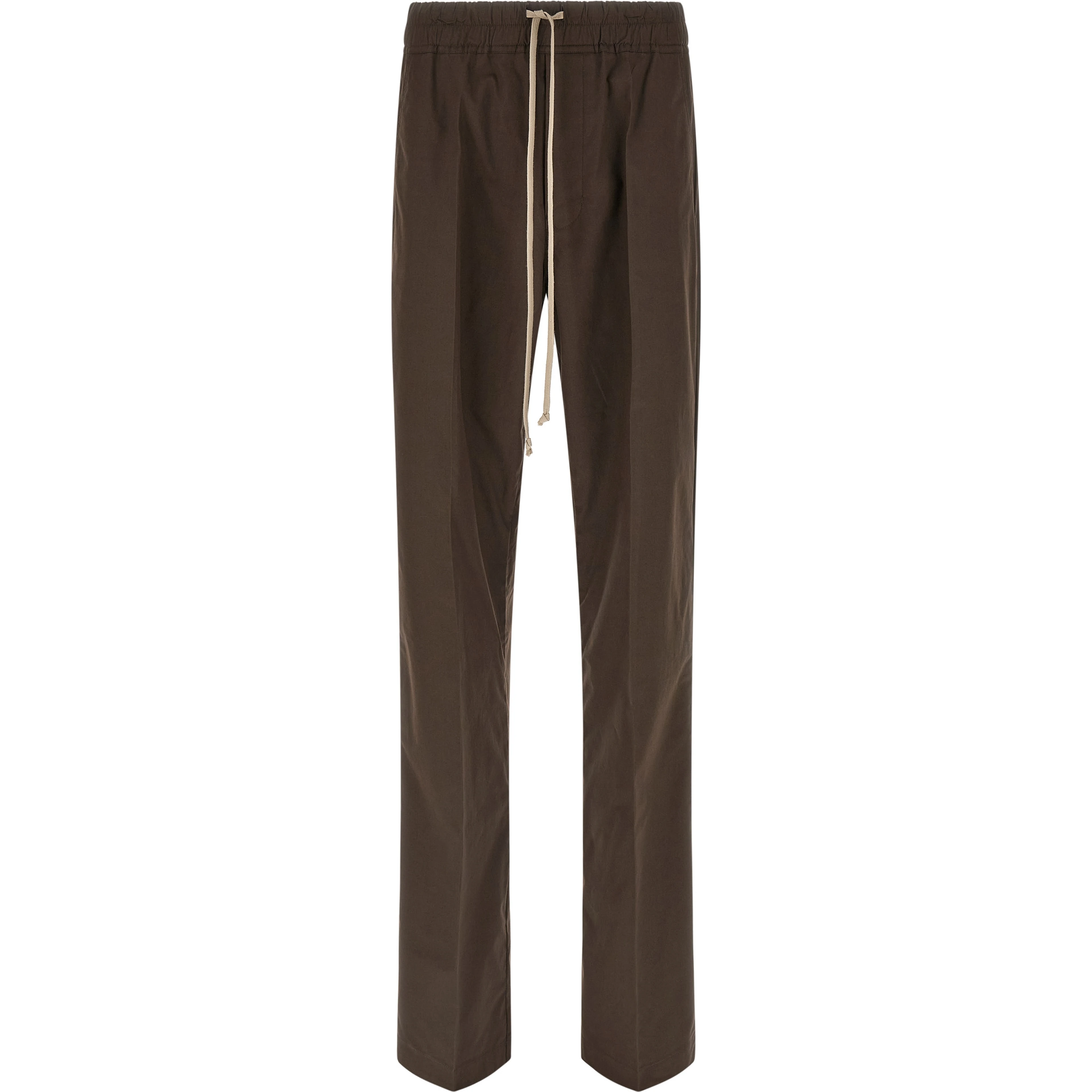 Brown Cotton Casual Pants