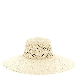 Beige Fabric Sunhat