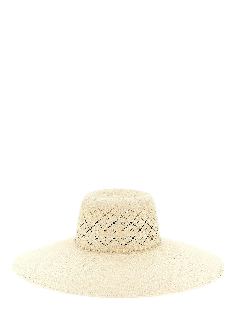 Beige Fabric Sunhat