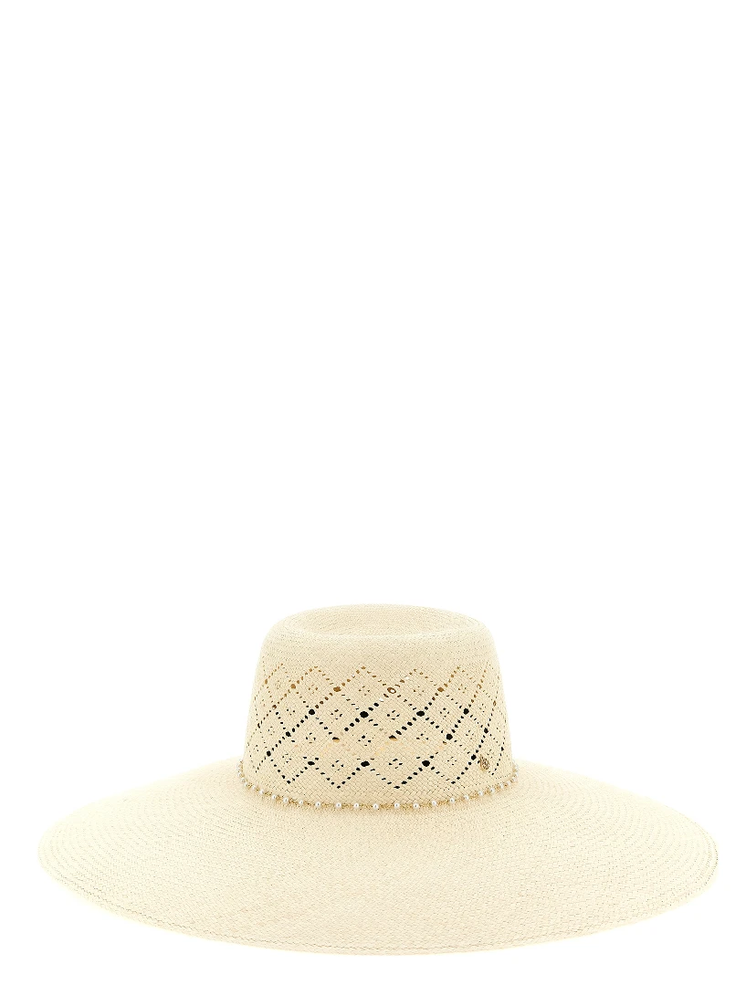 Beige Fabric Sunhat