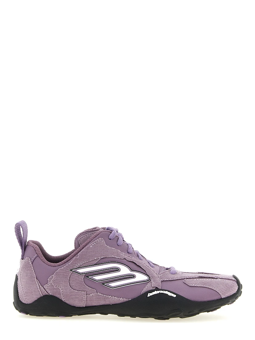 Purple Polyester Athletic Sneakers