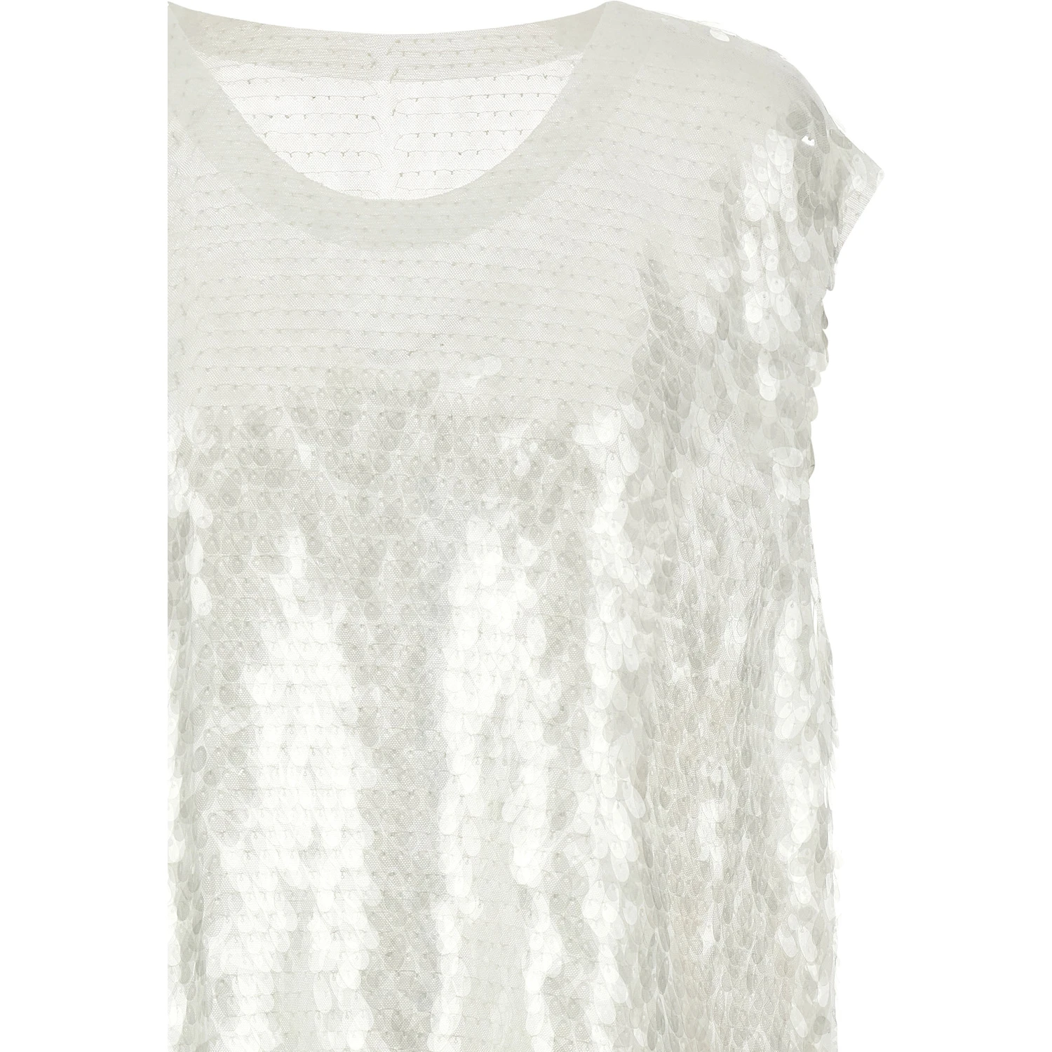 White Polyamide Tank Tops