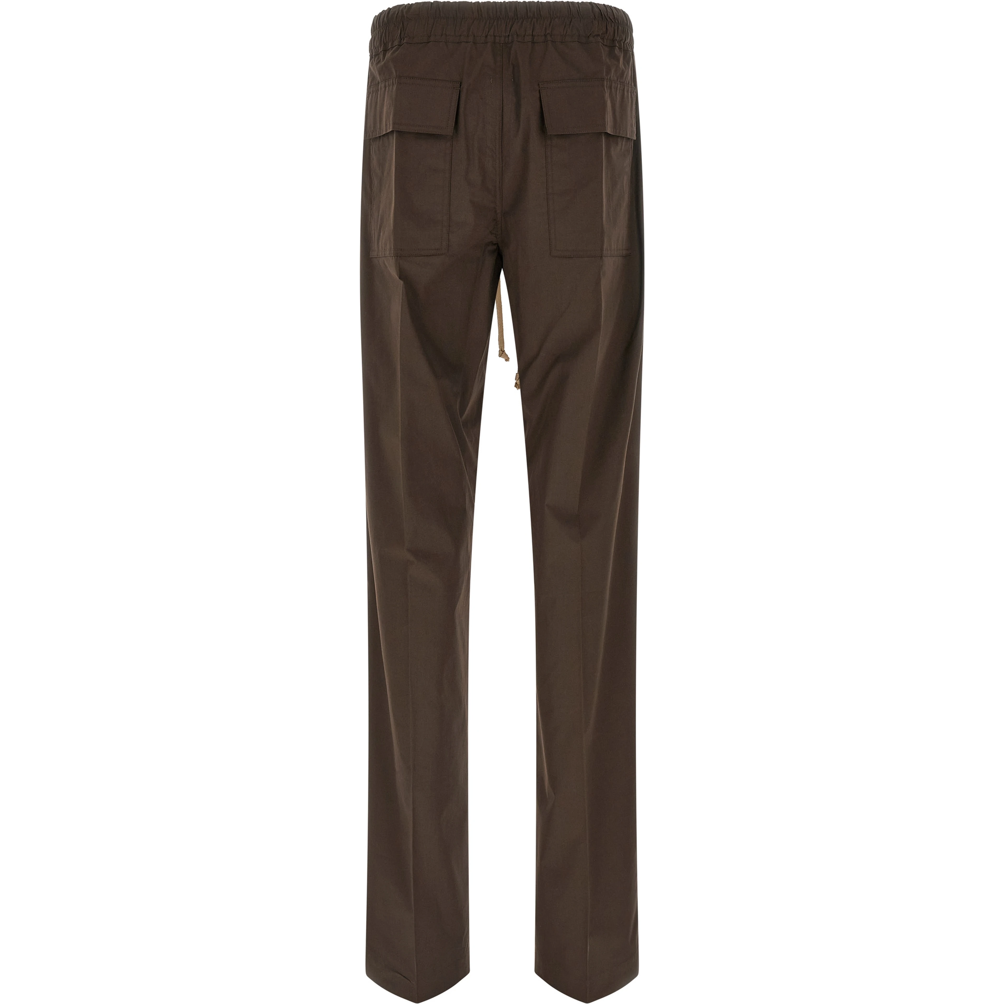 Brown Cotton Casual Pants
