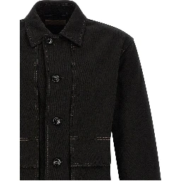 Black Cotton Denim Jacket