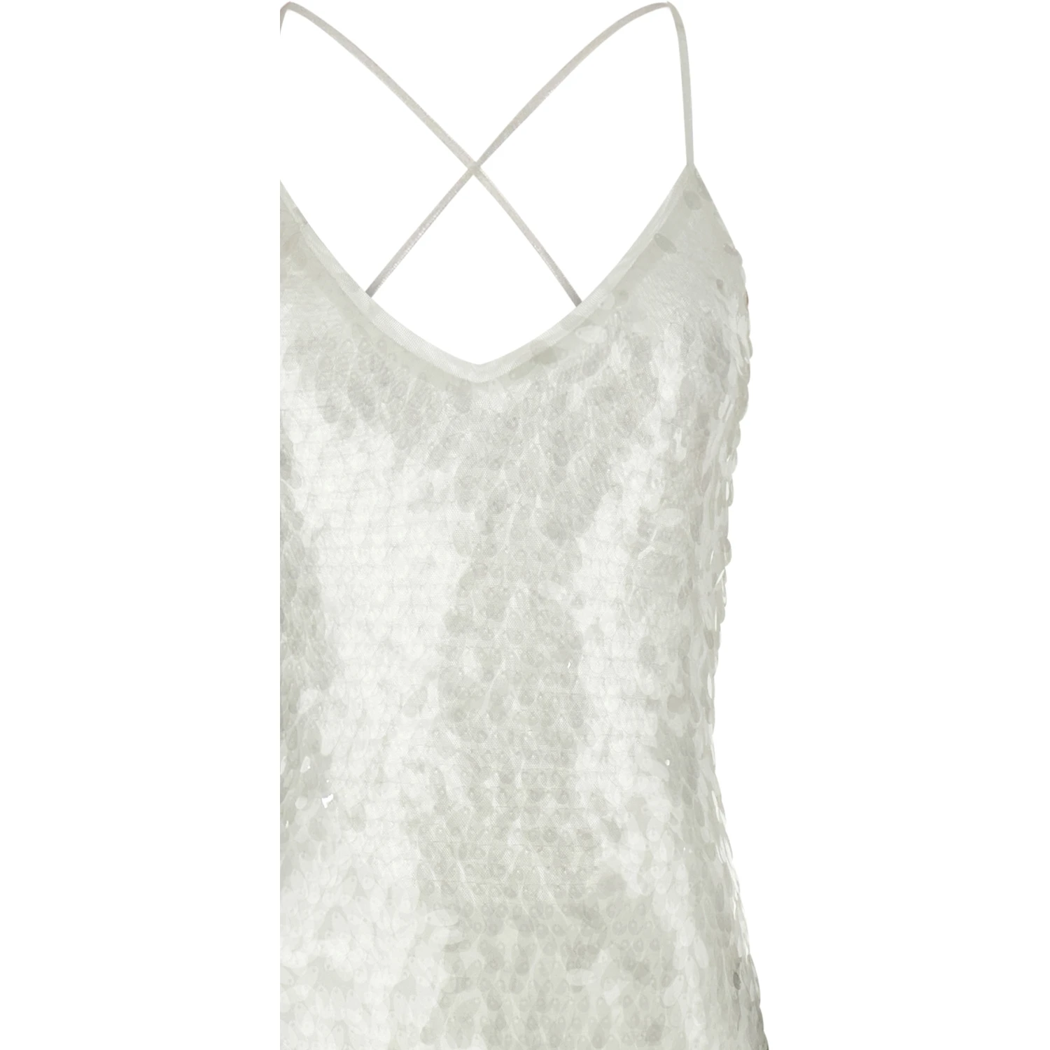 White Polyamide Long Dress