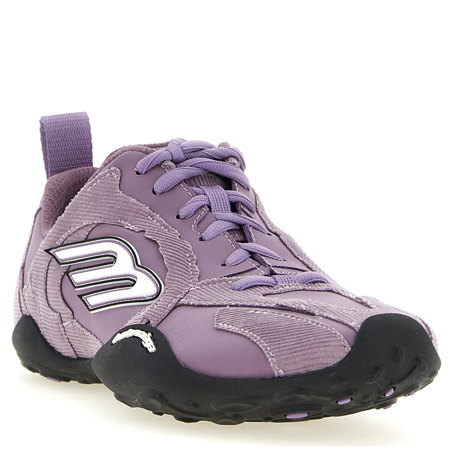 Purple Polyester Athletic Sneakers