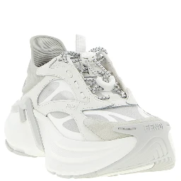 Gray Calfskin Athletic Sneakers