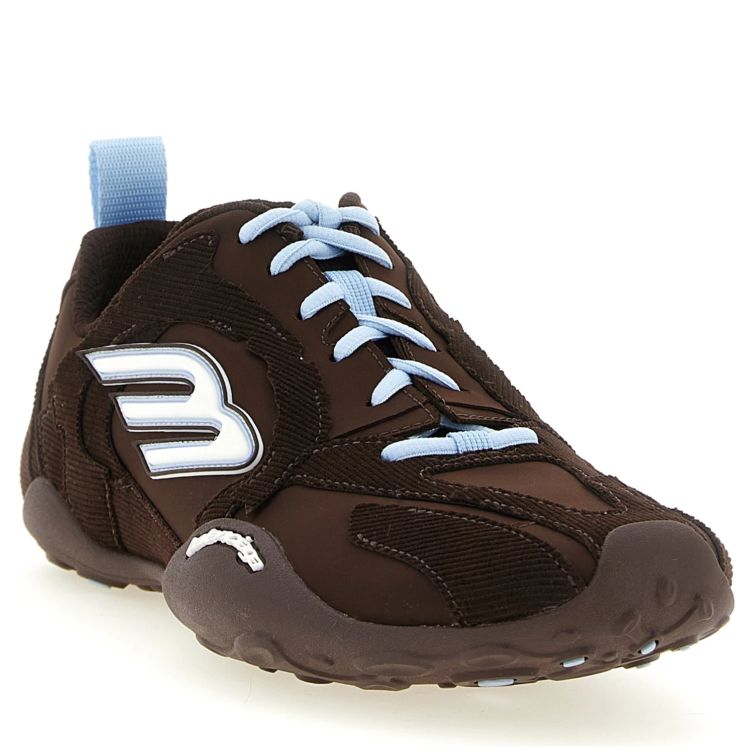 Brown Polyester Athletic Sneakers