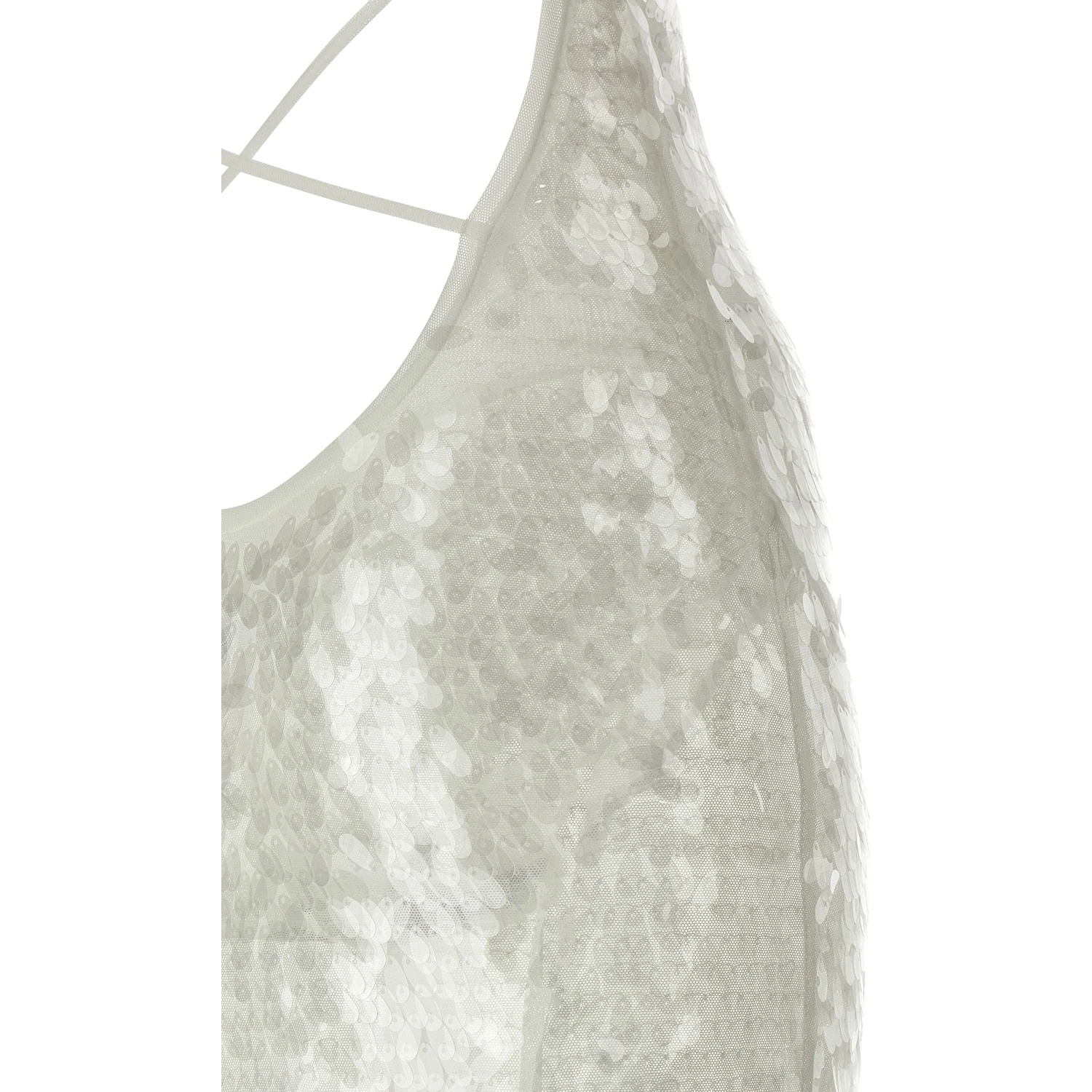White Polyamide Long Dress