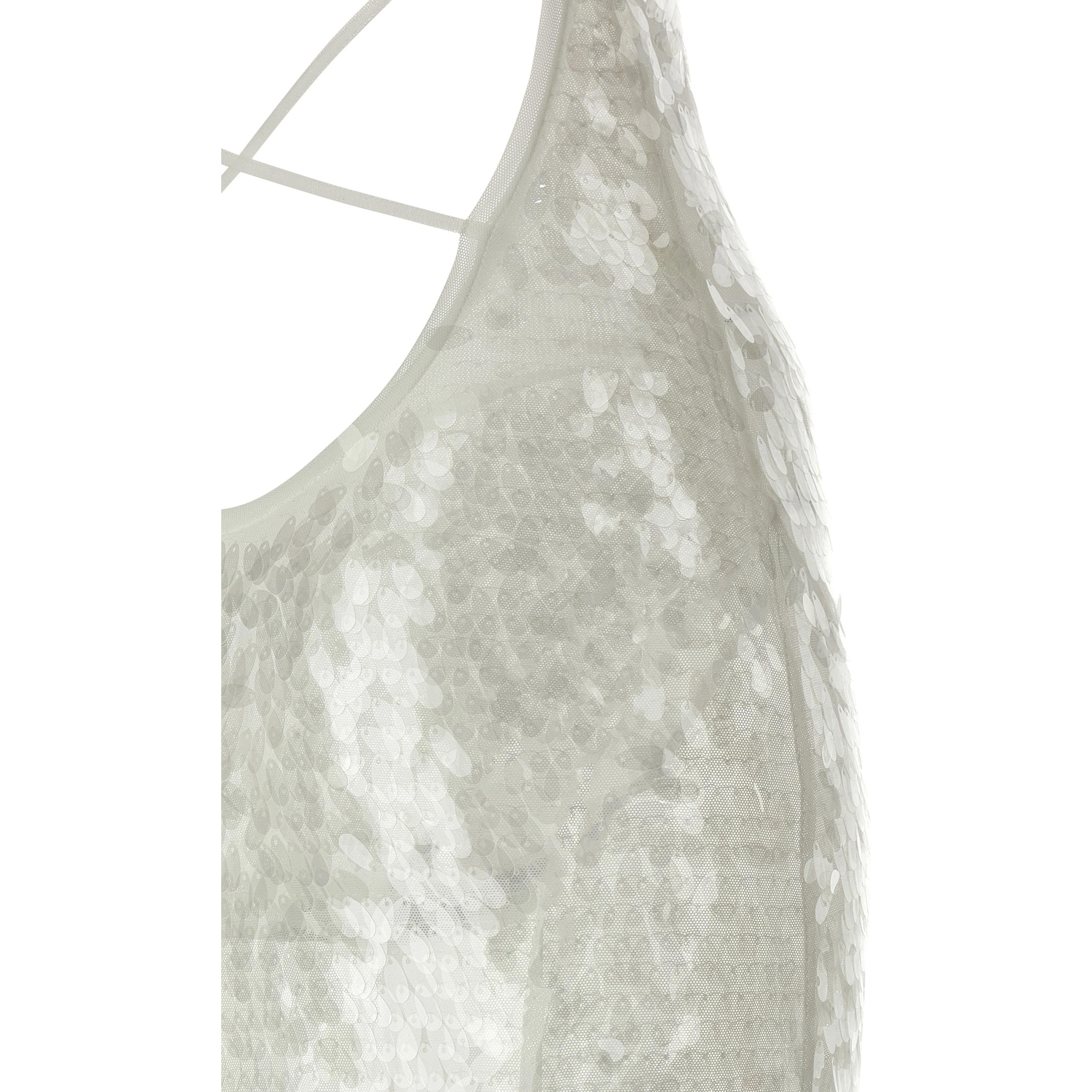 White Polyamide Long Dress