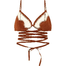 Brown Silk Bra
