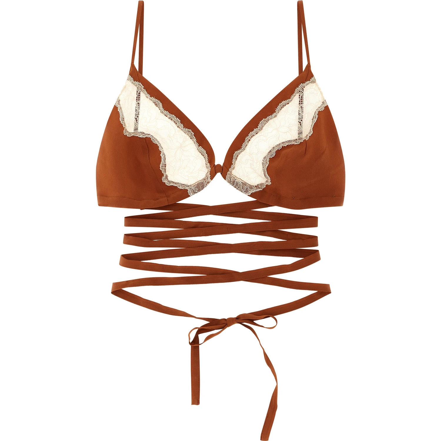 Brown Silk Bra
