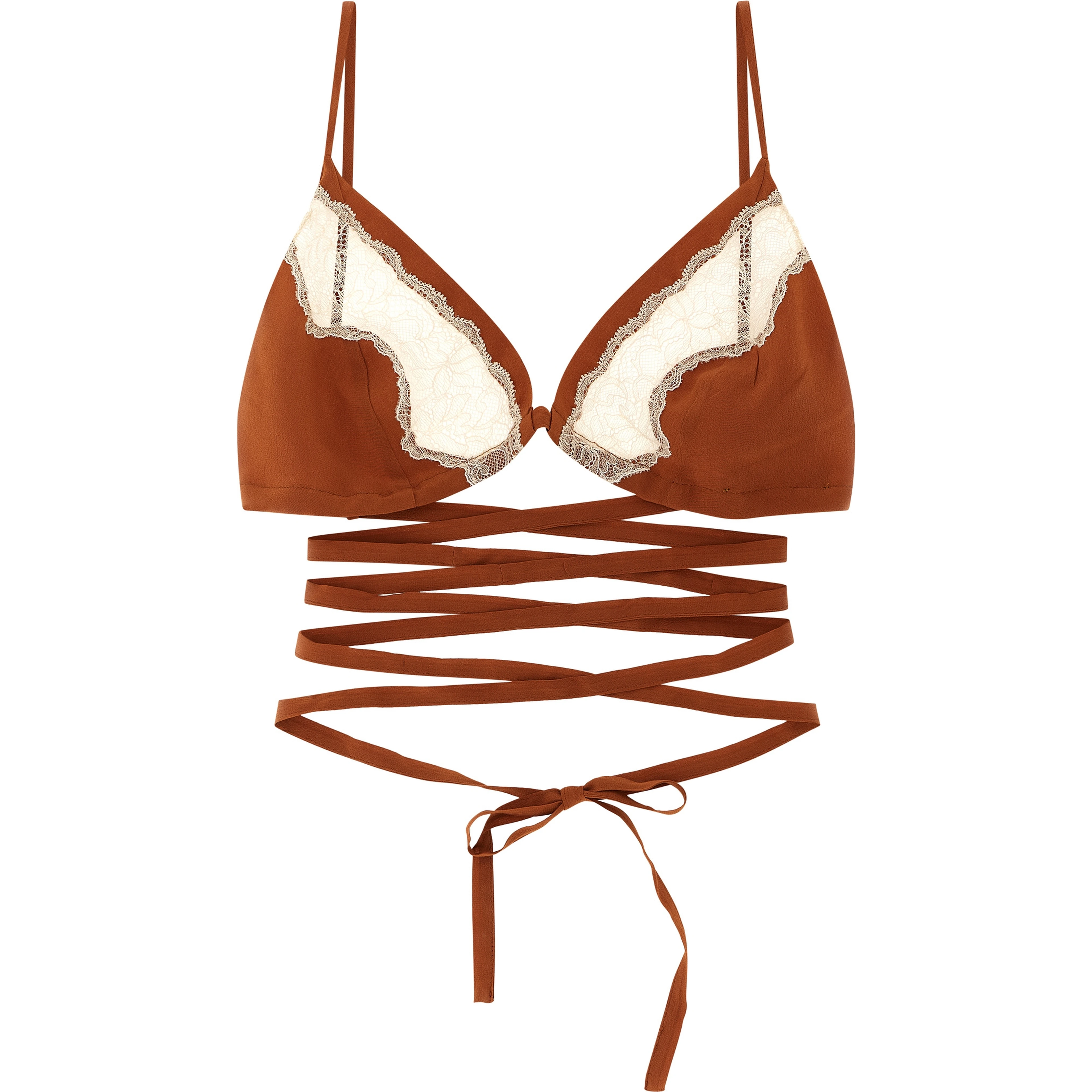 Brown Silk Bra