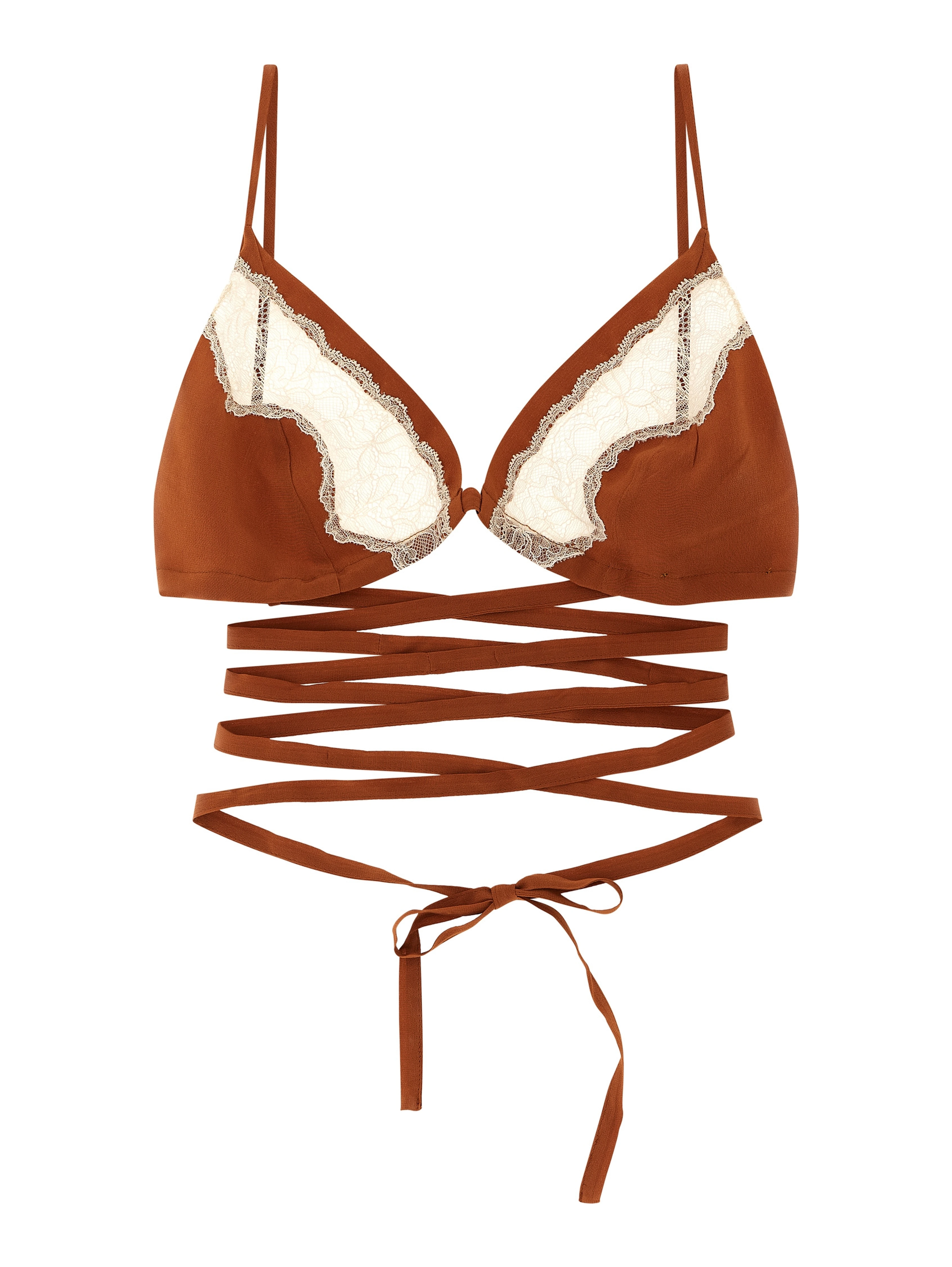 Brown Silk Bra