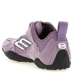 Purple Polyester Athletic Sneakers