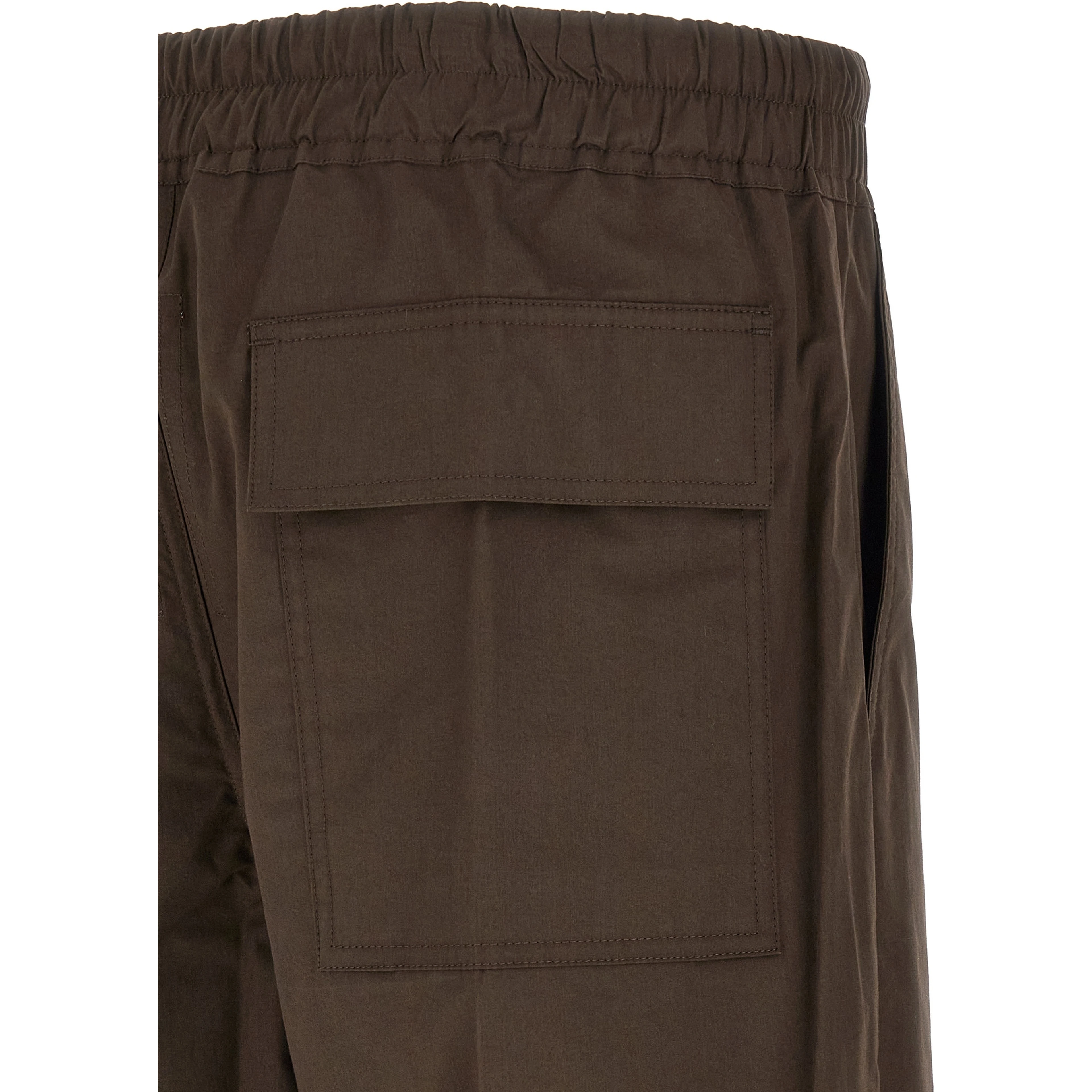 Brown Cotton Casual Pants