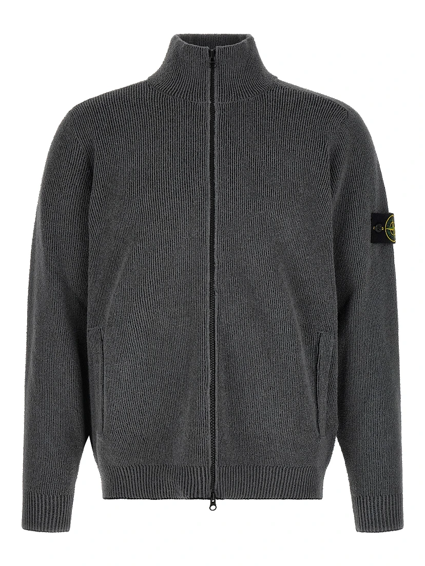 Gray Cotton Cardigan