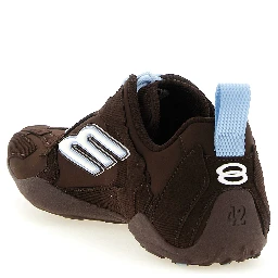 Brown Polyester Athletic Sneakers