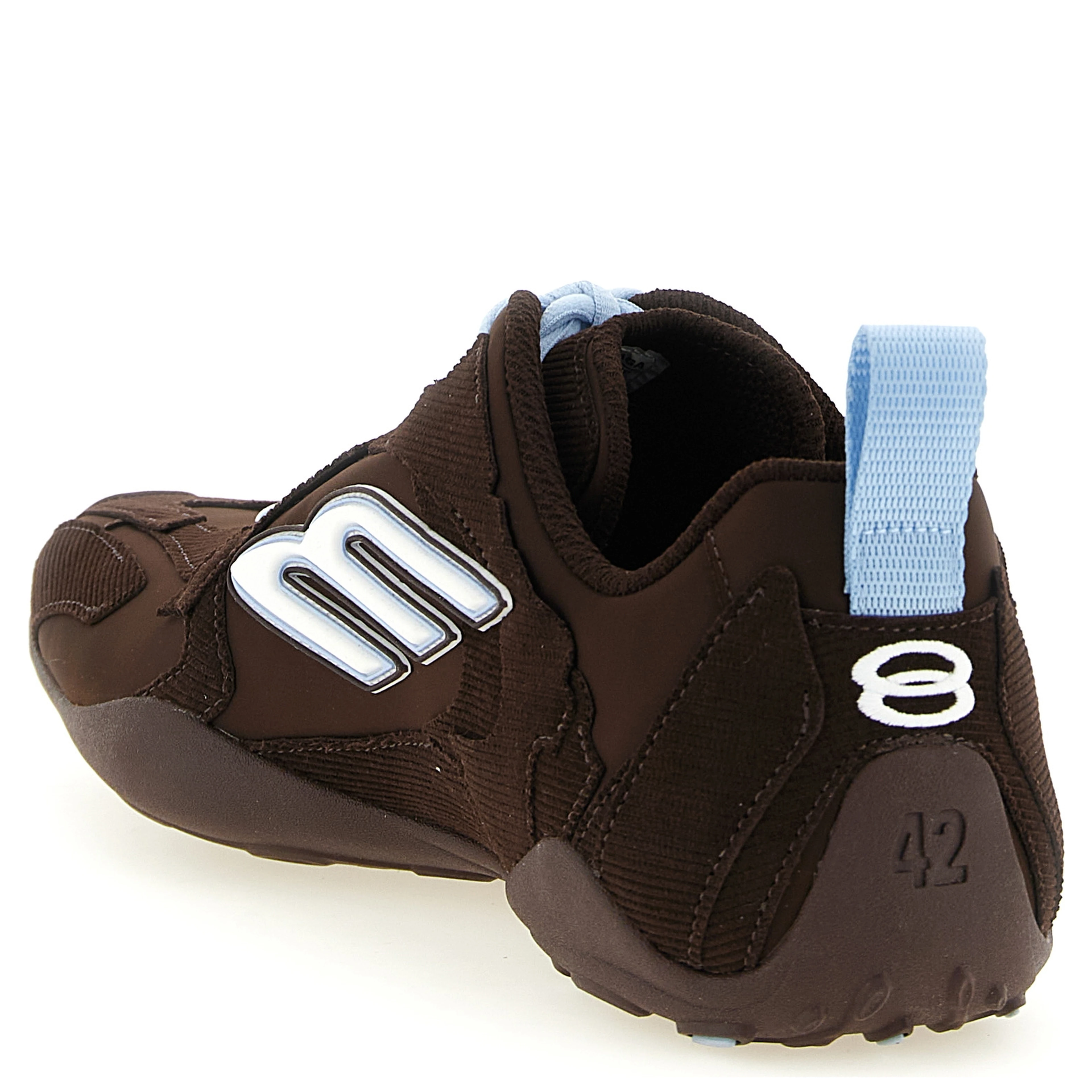 Brown Polyester Athletic Sneakers