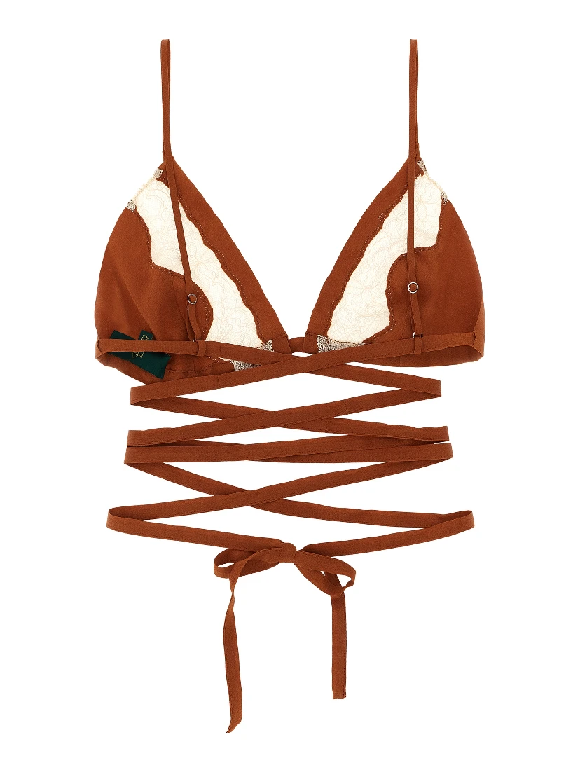 Brown Silk Bra