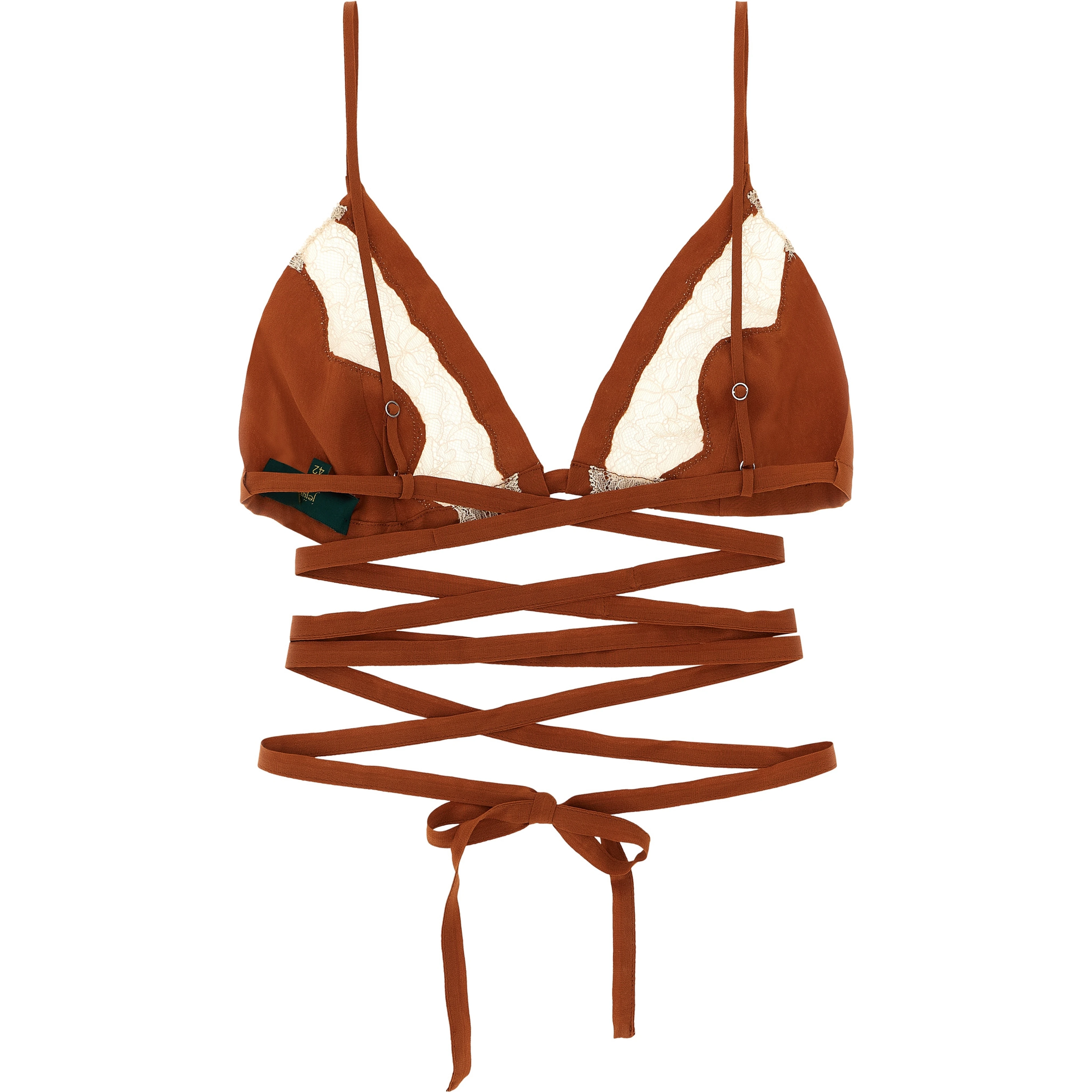 Brown Silk Bra