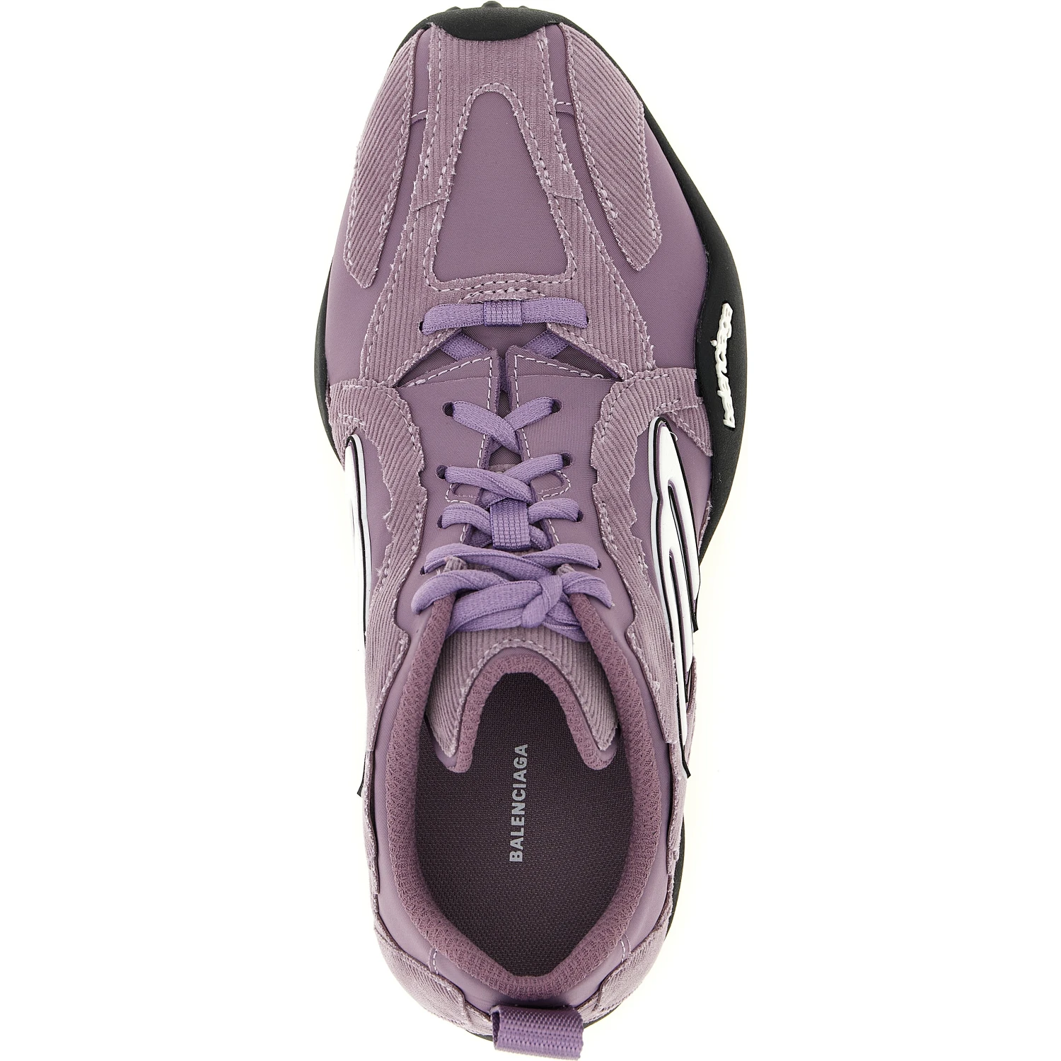 Purple Polyester Athletic Sneakers