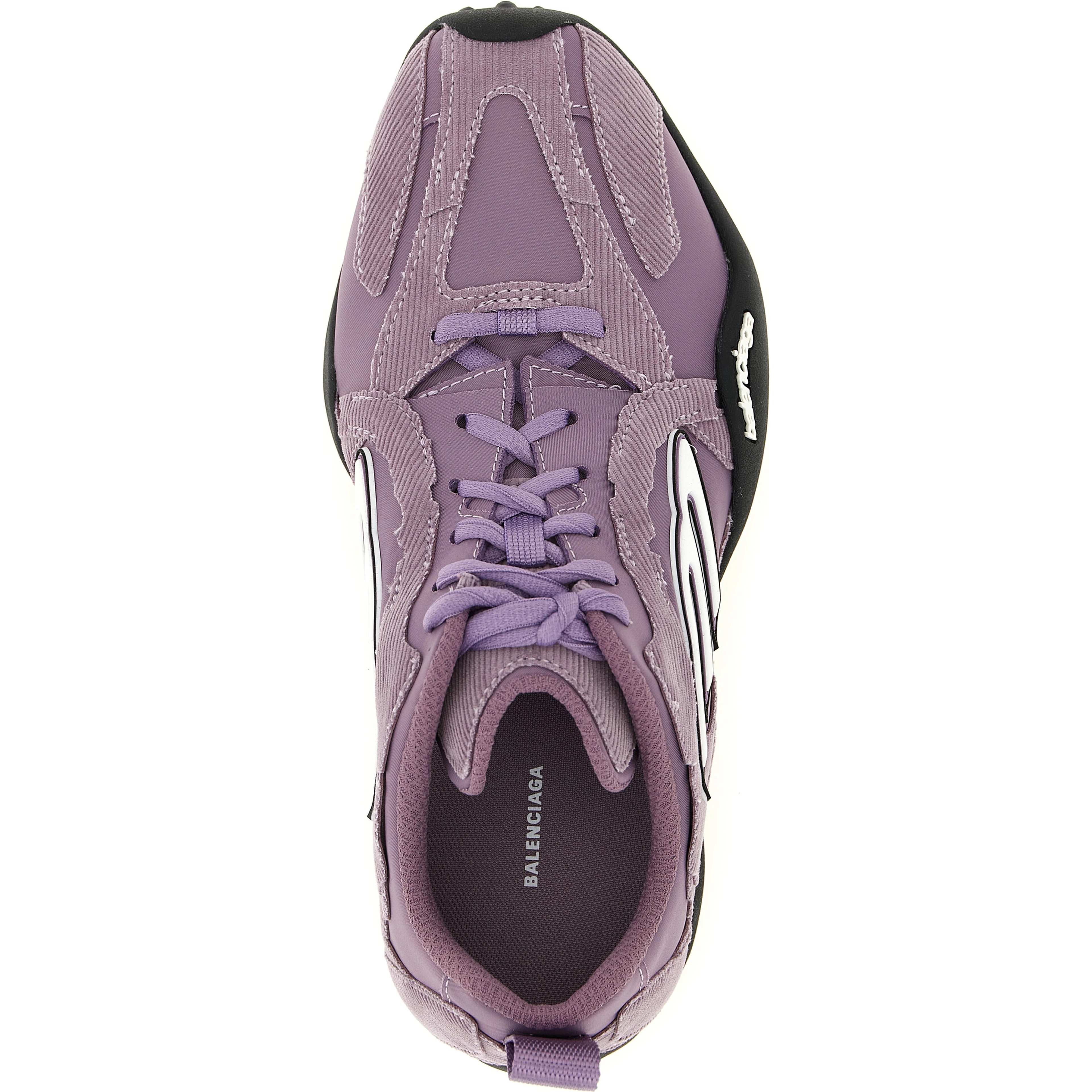 Purple Polyester Athletic Sneakers