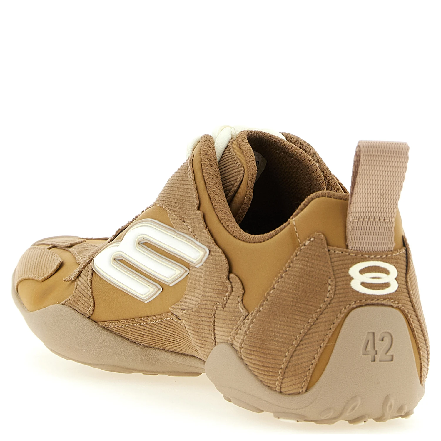Beige Polyester Athletic Sneakers