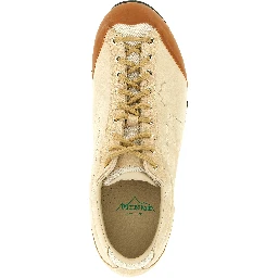 Beige Leather Athletic Sneakers