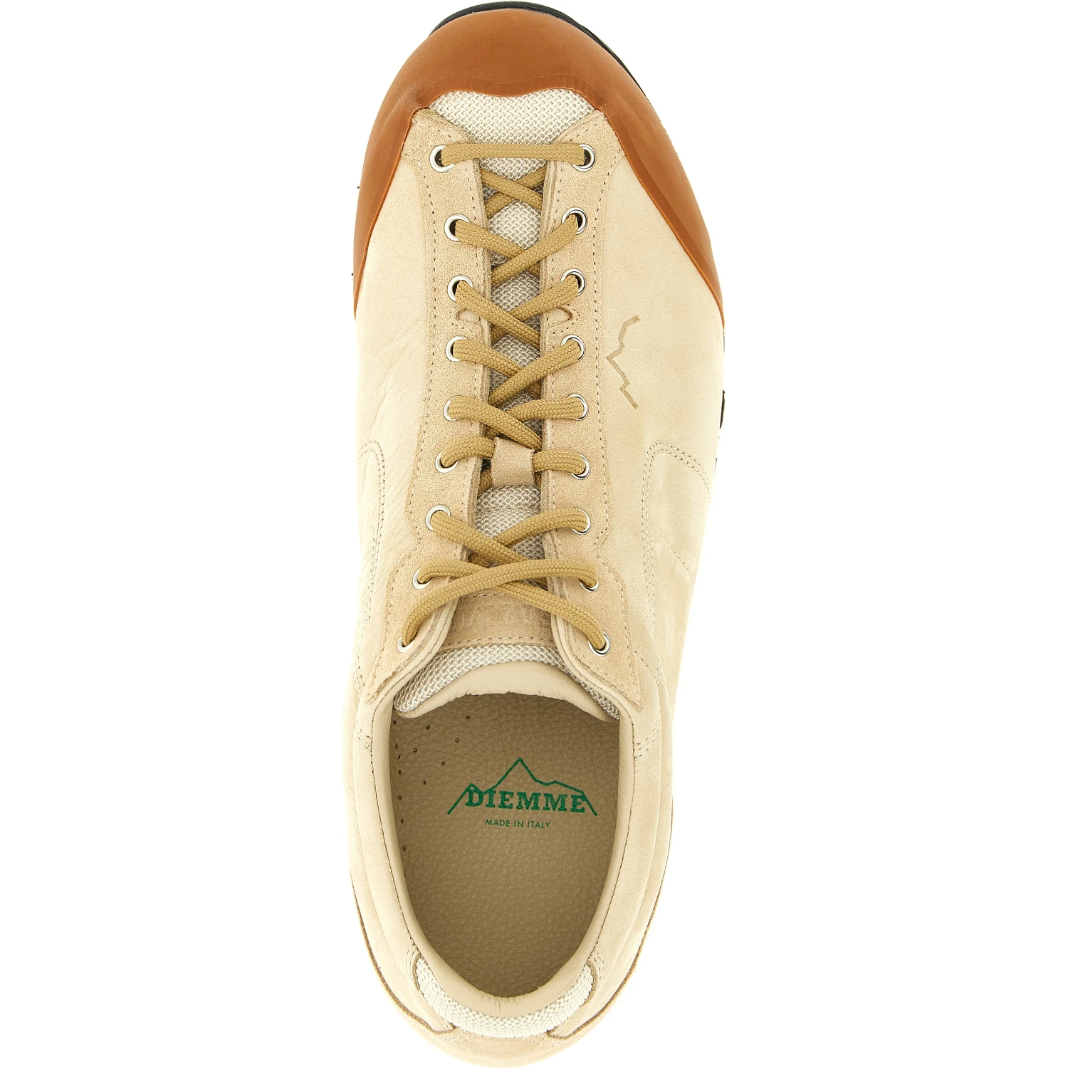 Beige Leather Athletic Sneakers