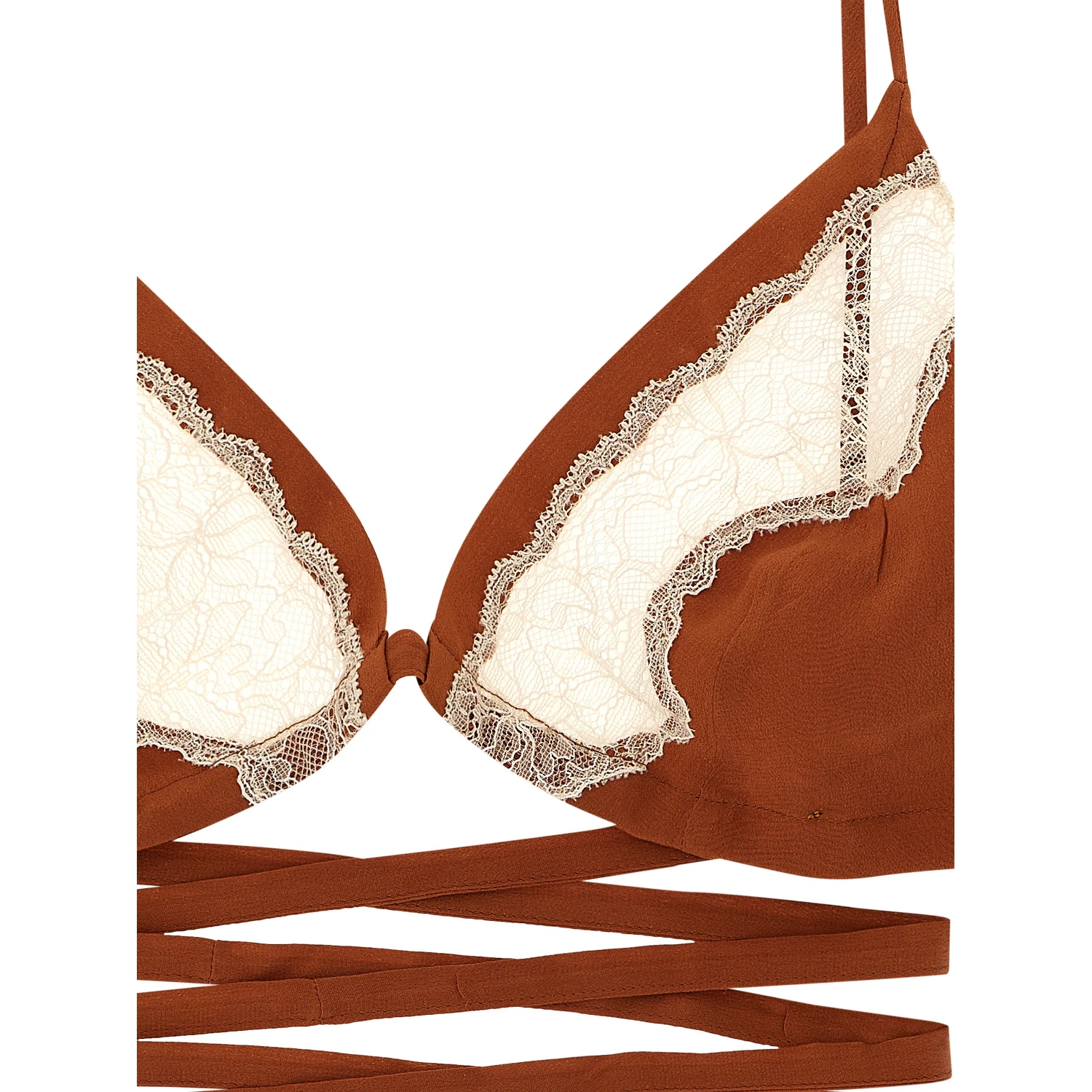 Brown Silk Bra