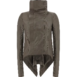 Gray Lamb Leather Leather Jacket