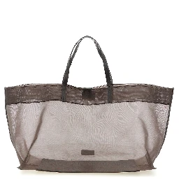 Brown Polyamide Tote Bag