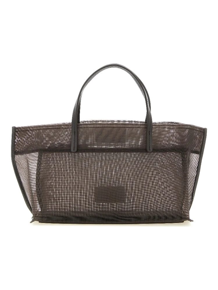 Brown Polyamide Tote Bag