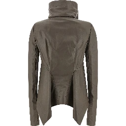 Gray Lamb Leather Leather Jacket