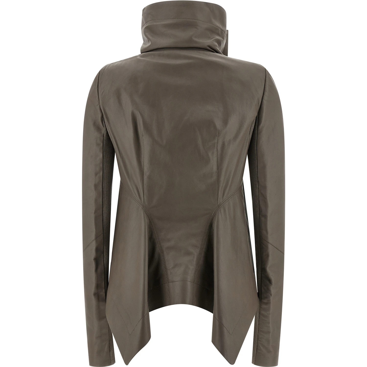 Gray Lamb Leather Leather Jacket