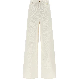 White Cotton Boyfriend Jeans
