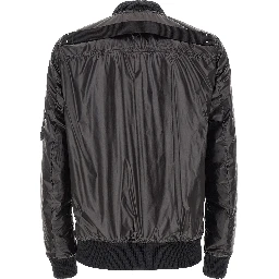 Black Nylon Bomber