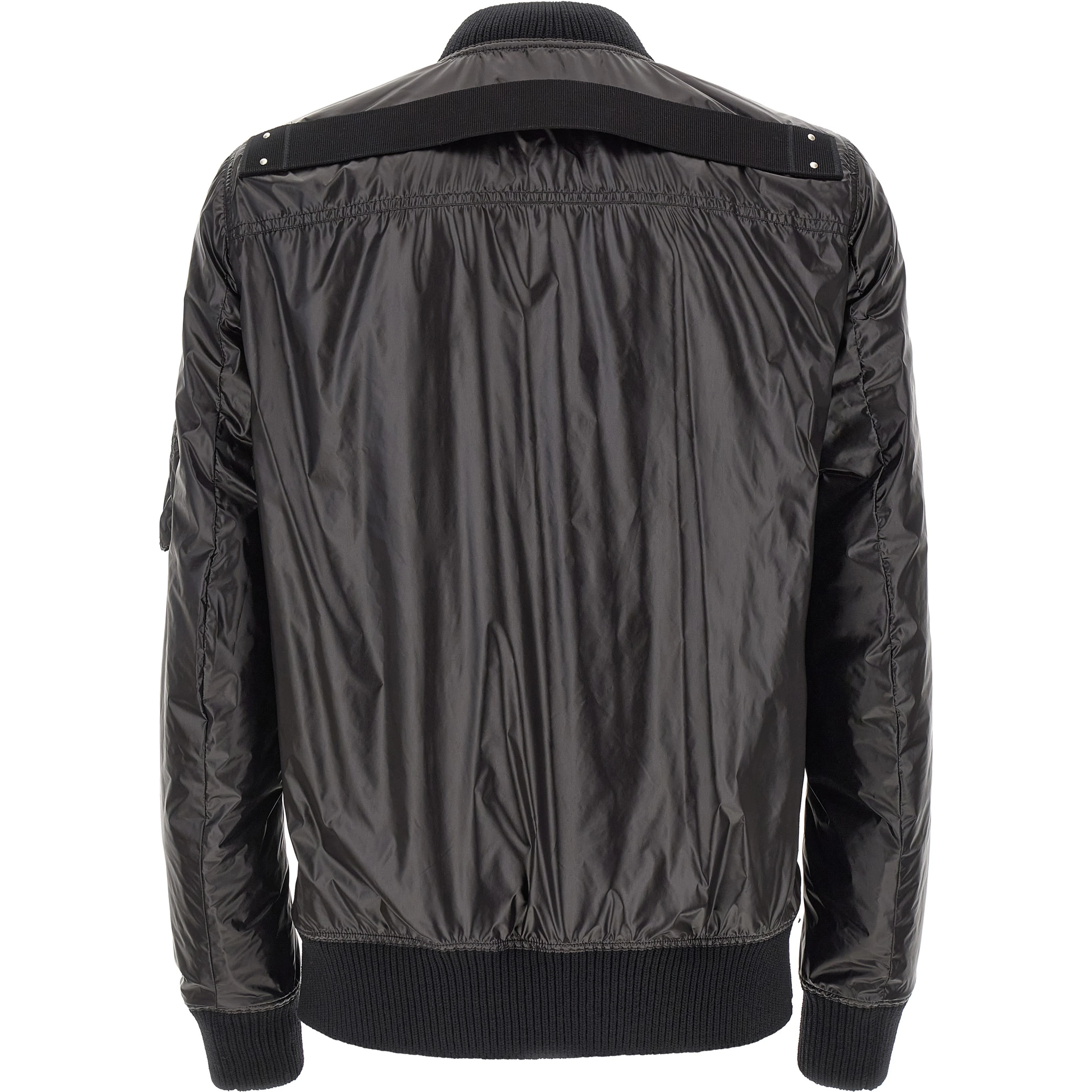 Black Nylon Bomber
