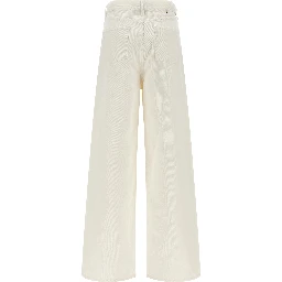 White Cotton Boyfriend Jeans