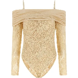 Beige Polyamide Bodysuit