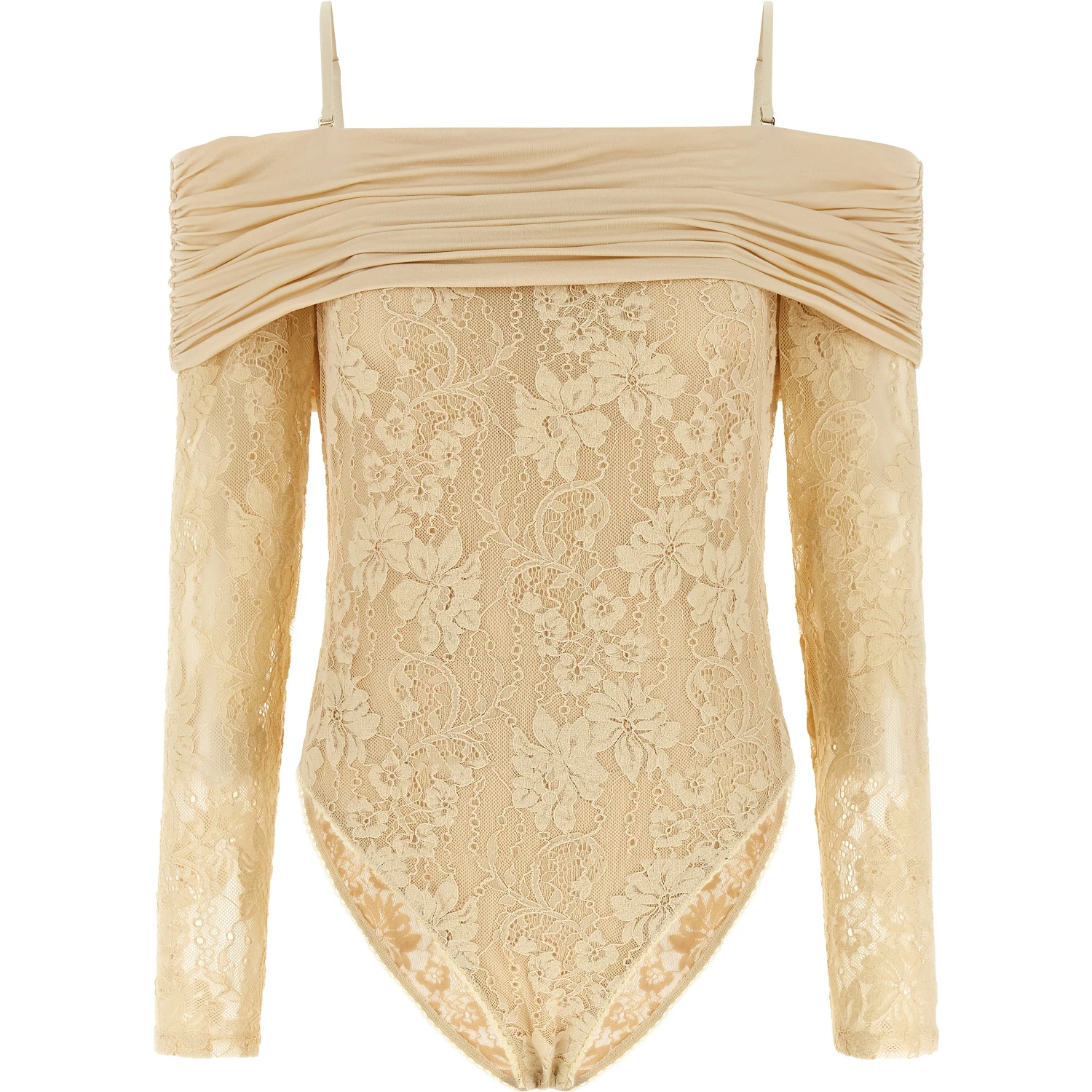 Beige Polyamide Bodysuit