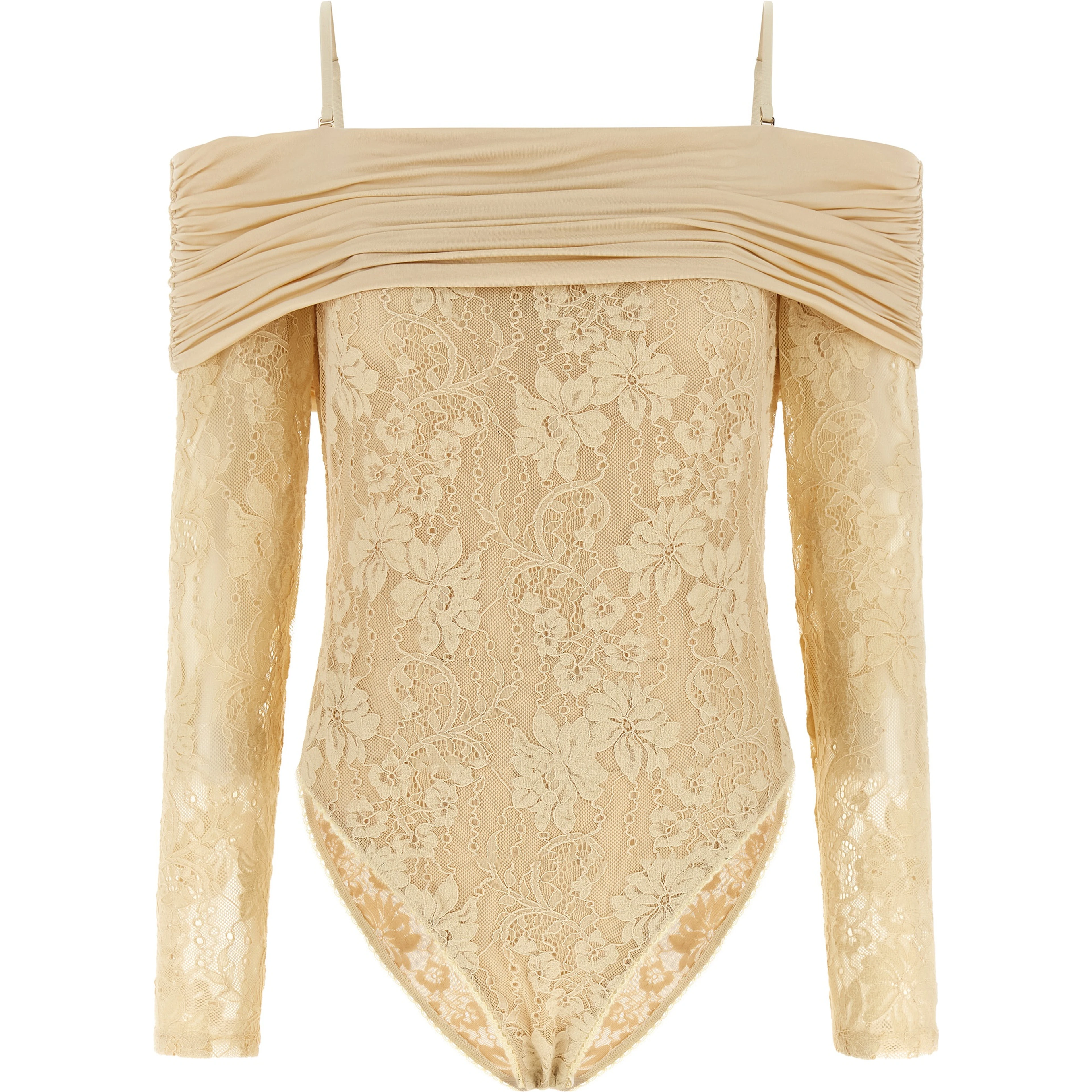 Beige Polyamide Bodysuit